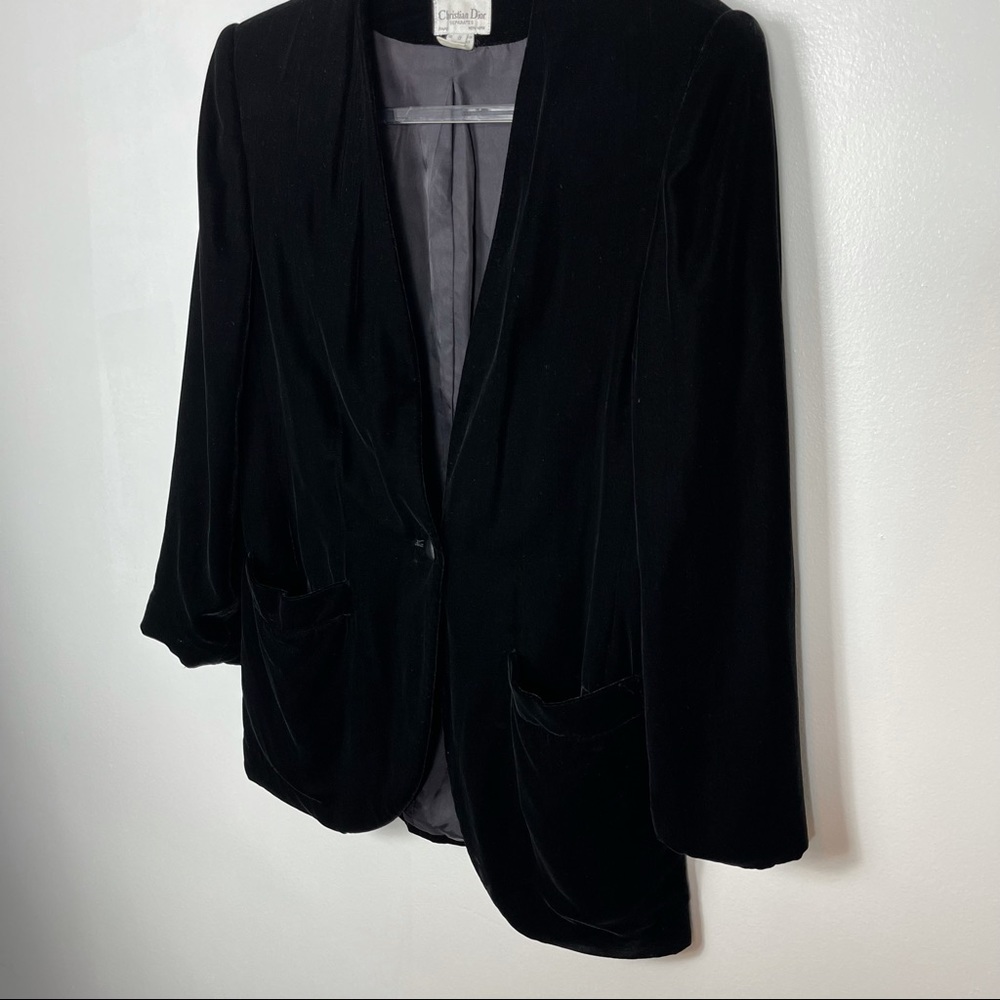 Vintage Christian Dior Separates velvet blazer/jacket - Picture 2 of 7
